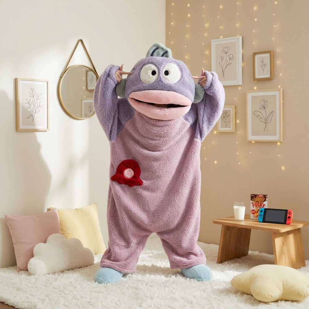 Funny Monster Hooded Fleece Robe