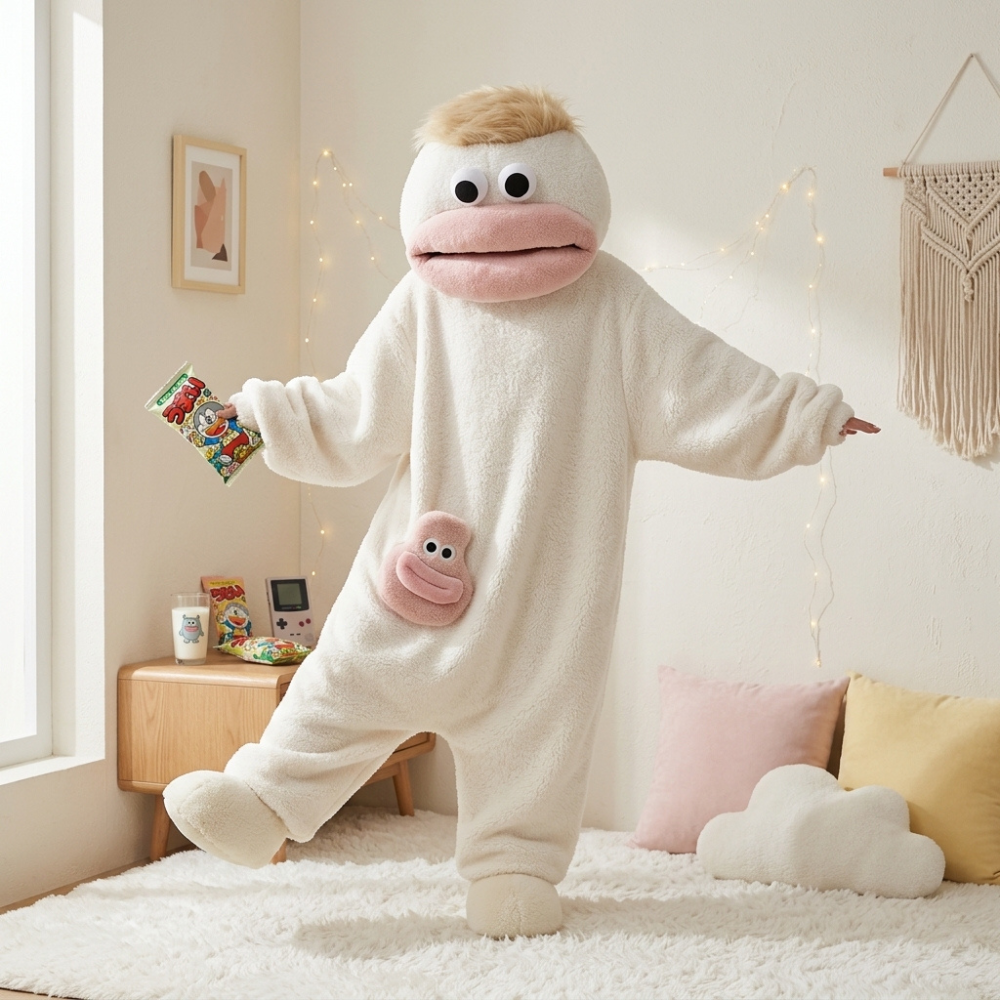 Funny Monster Hooded Fleece Robe