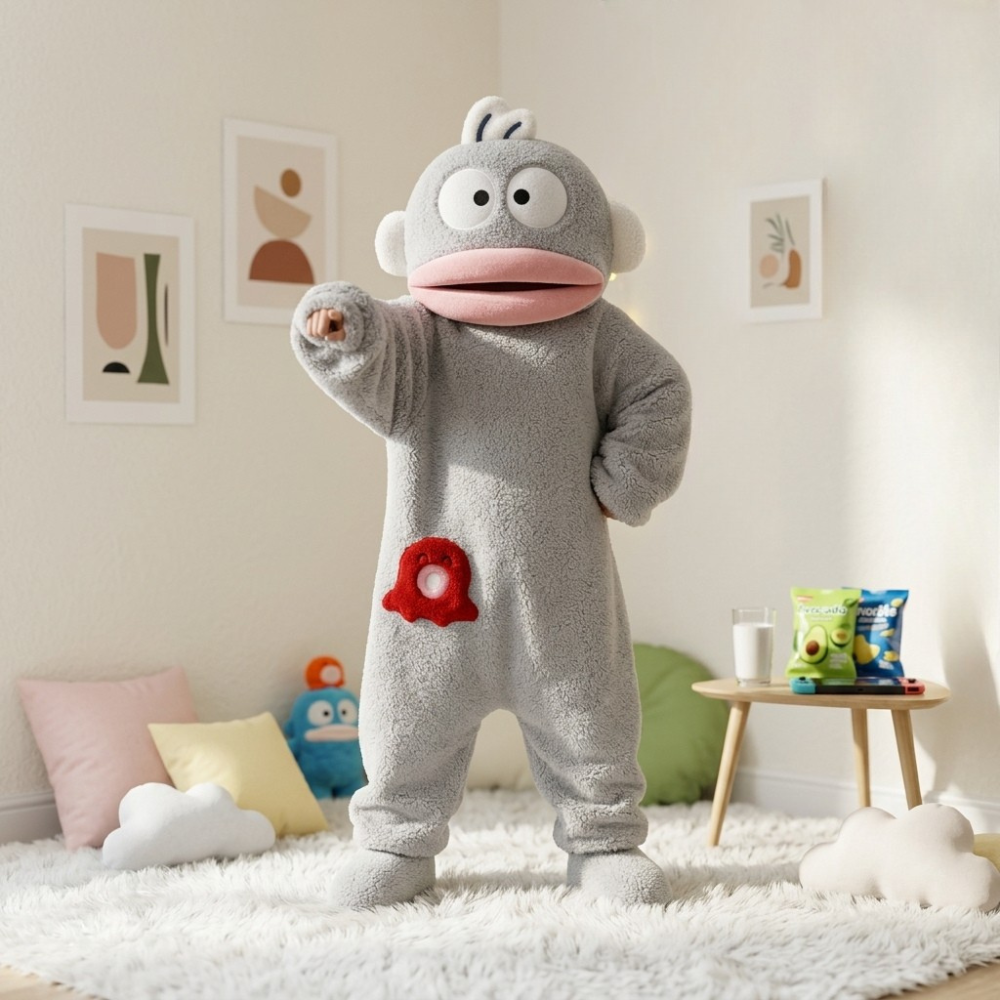 Funny Monster Hooded Fleece Robe