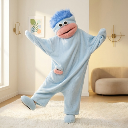 Funny Monster Hooded Fleece Robe