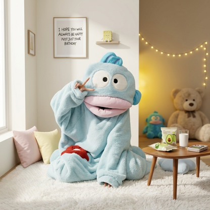 Funny Monster Hooded Fleece Robe