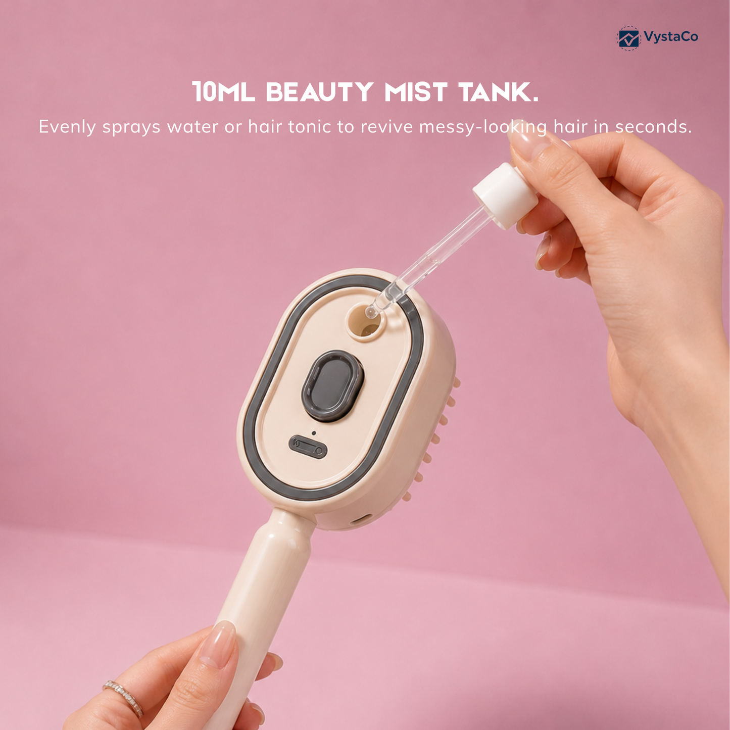 3-in-1 Spray Hair Comb for Frizz Control & Scalp Massage