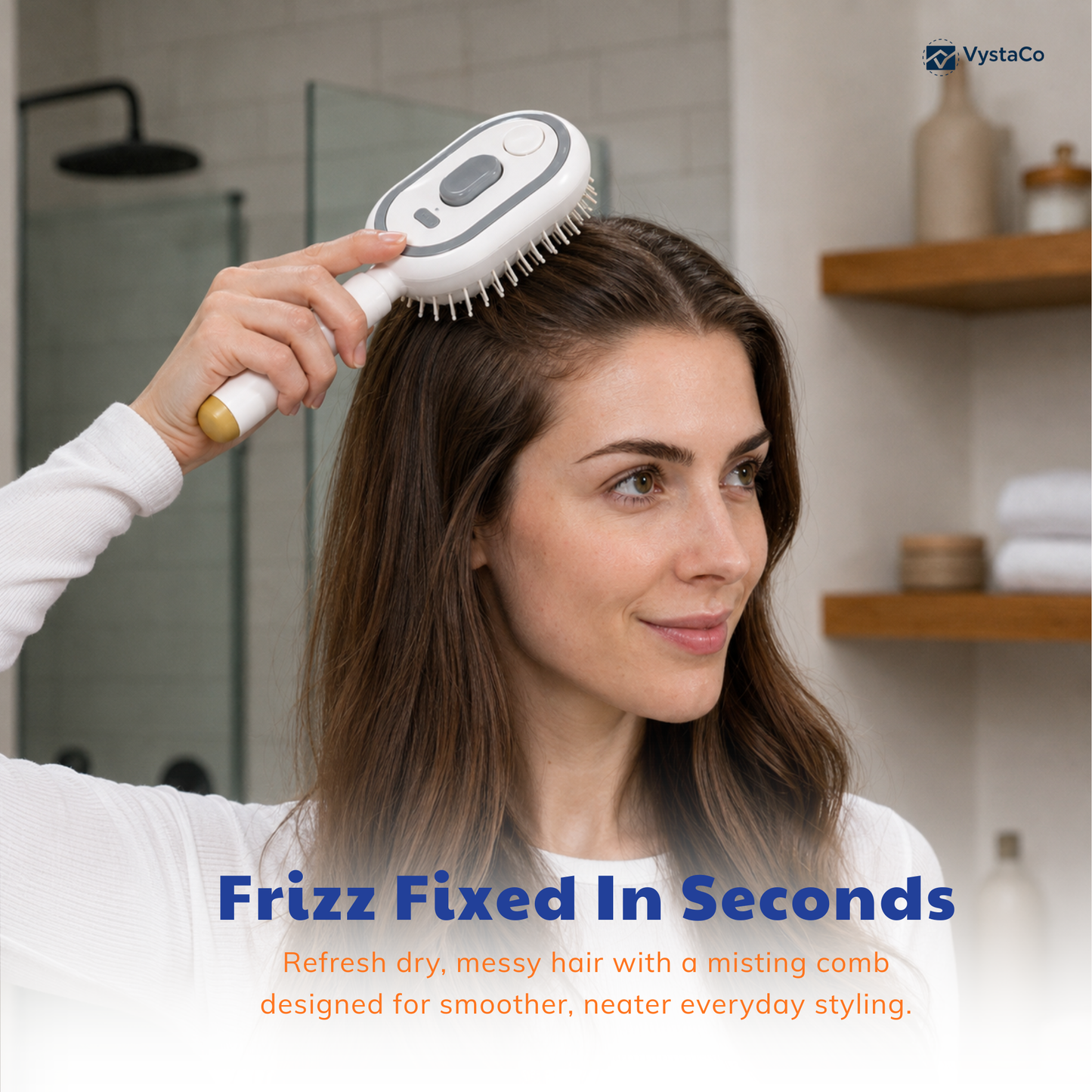 3-in-1 Spray Hair Comb for Frizz Control & Scalp Massage