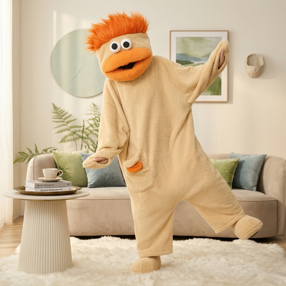 Funny Monster Hooded Fleece Robe