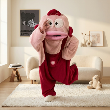 Funny Monster Hooded Fleece Robe