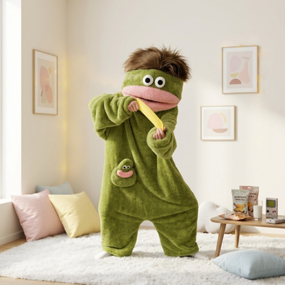 Funny Monster Hooded Fleece Robe