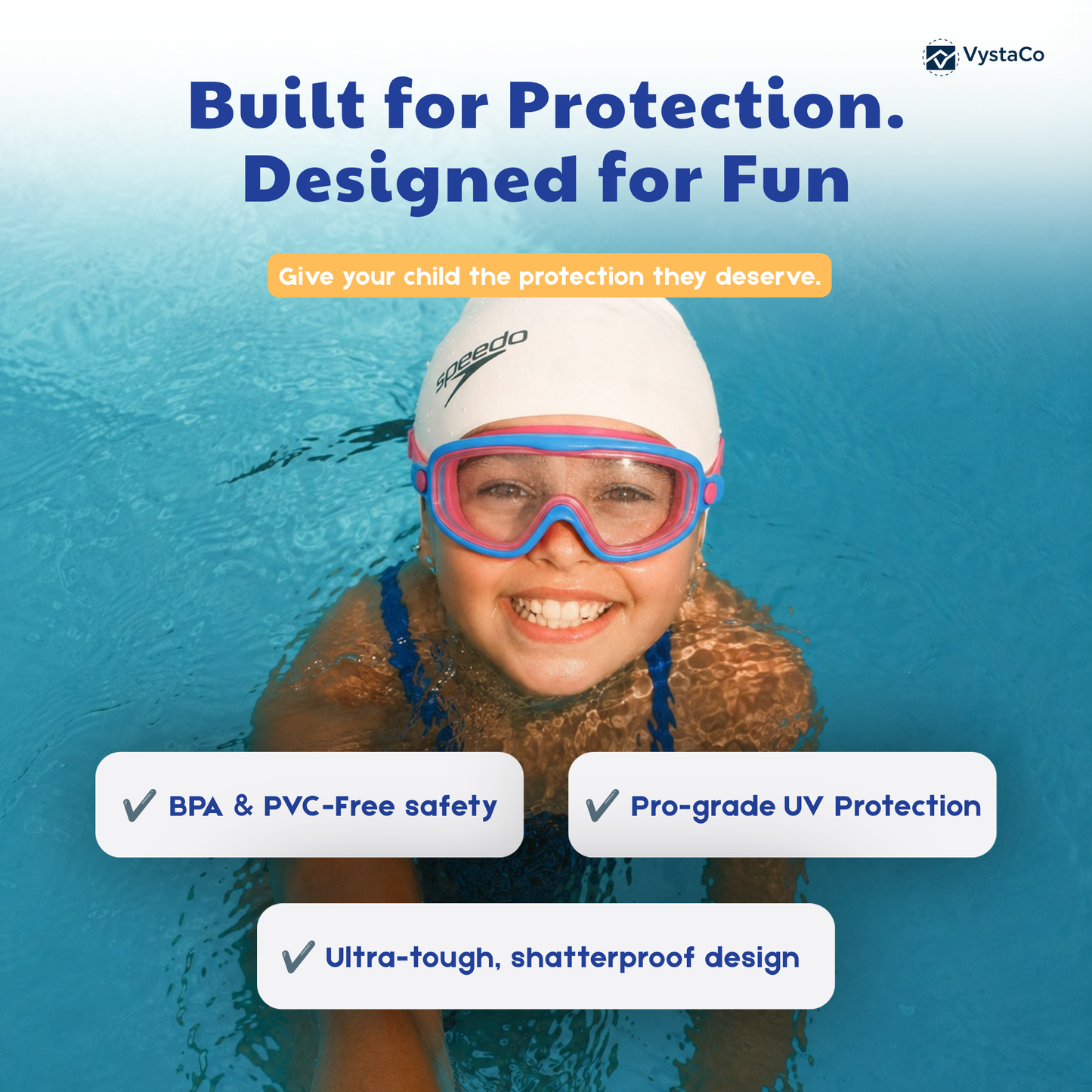 One-Click Kids Swim Goggles