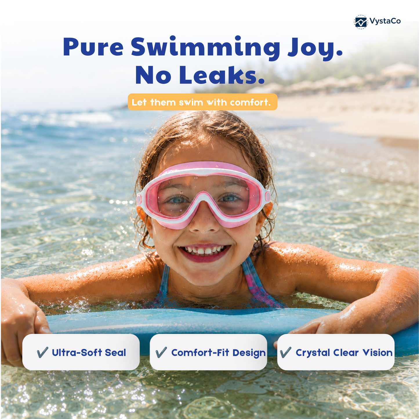 One-Click Kids Swim Goggles